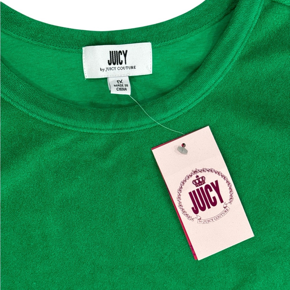 Juicy Couture Women's Green Terry Cloth Crop Top - Picture 7 of 9